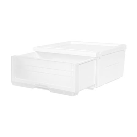DRAWER BOX STACKO YUMI SIZE L 44X38.5X20.8CM WHITE [EXCLUSIVE FROM HOMEPRO THAILAND]