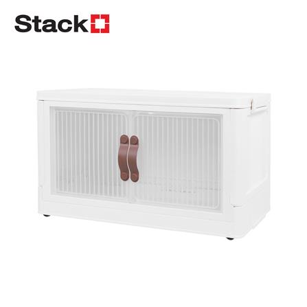 STORAGE BOX WITH HINGED DOORS STACKO CLOUD SIZE L 65X40X37CM WHITE [EXCLUSIVE FROM HOMEPRO THAILAND]