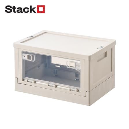 FOLDABLE STORAGE BOX STACKO LAURA 20L 36X25X21CM WHITE [EXCLUSIVE FROM HOMEPRO THAILAND]