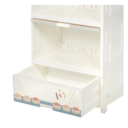 4-TIER WARDROBE STACKO RABBIT 58X40X157CM WHITE [EXCLUSIVE FROM HOMEPRO THAILAND]