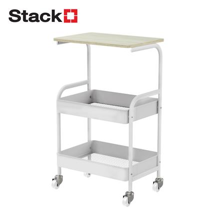 3-TIER UTILITY CART STACKO TIMMIE 43.3X30X73.3CM WHITE [EXCLUSIVE FROM HOMEPRO THAILAND]