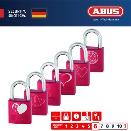 (ONLINE) ABUS 40MM TITALIUM LOVE PADLOCK WITH 2 KEYS 72/40 LOVELOCK 3