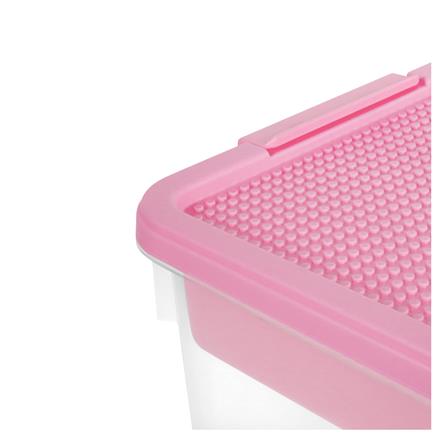 STORAGE BOX WITH REMOVABLE DIVIDER TRAY STACKO 50.5X37X29.3CM PINK [EXCLUSIVE FROM HOMEPRO THAILAND]