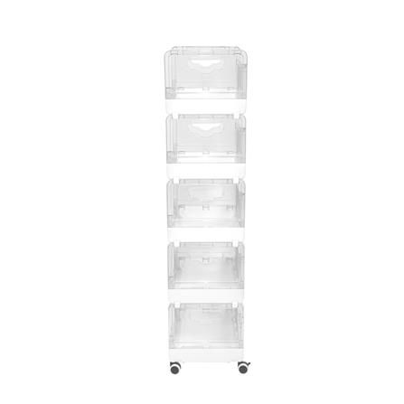 5-TIER FOLDABLE UTILITY CART STACKO SKY 42X28X115.7CM CLEAR [EXCLUSIVE FROM HOMEPRO THAILAND]