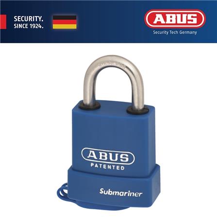 (ONLINE) ABUS 53MM SUBMARINER S/S SHACKLE PADLOCK WITH 2 KEYS 83WPIB/53