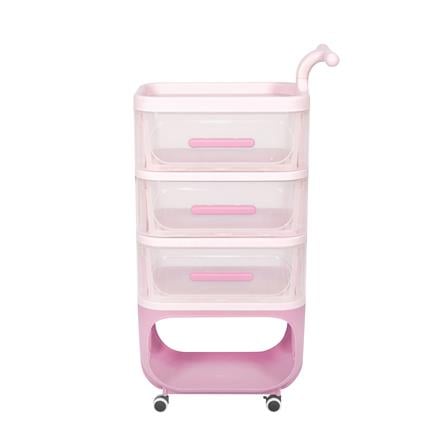 4-TIER UTINITY CART STACKO KID VIVE 50X32X94CM PINK [EXCLUSIVE FROM HOMEPRO THAILAND]