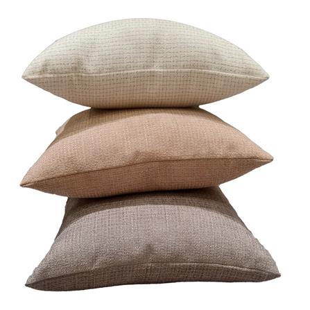 HOME LIVING STYLE CUSHION TWEED 18X18INCH KHAKI