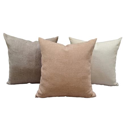 HOME LIVING STYLE CUSHION TWEED 18X18INCH KHAKI