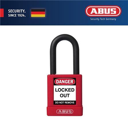 (ONLINE) ABUS 40MM LOTO LIGHTWEIGHT ALUMINIUM PADLOCK 1 KEY & 1 LABEL 74/40 RED