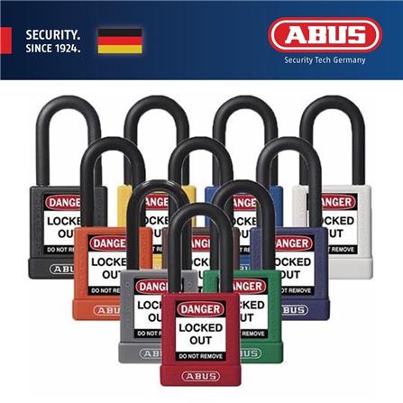 (ONLINE) ABUS 40MM LOTO LIGHTWEIGHT ALUMINIUM PADLOCK 1 KEY & 1 LABEL 74/40 BLACK