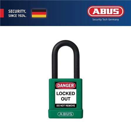 (ONLINE) ABUS 40MM LOTO LIGHTWEIGHT ALUMINIUM PADLOCK 1 KEY & 1 LABEL 74/40 GREEN