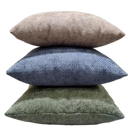 HOME LIVING STYLE CUSHION WEAVE 18X18INCH GREEN