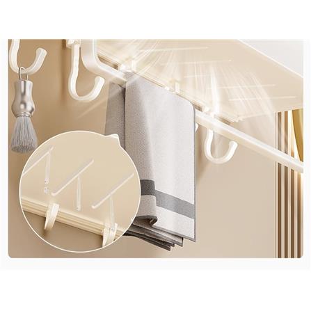 COSSY+ BATH RACK WITH HOOK CP-YSLC4169NYB 30CM CREAM WHITE