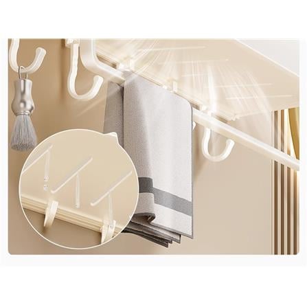 COSSY+ BATH RACK WITH HOOK CP-YSLC4170NYB 40CM CREAM WHITE