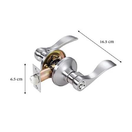 AZLE STAINLESS STEEL ENTRANCE LEVER 409 SILVER