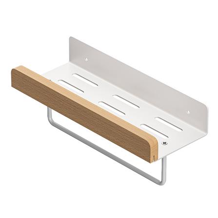 COSSY+ BATH RACK CP-YSMZ9870BA 30CM ALUMINUM+WOOD WHITE