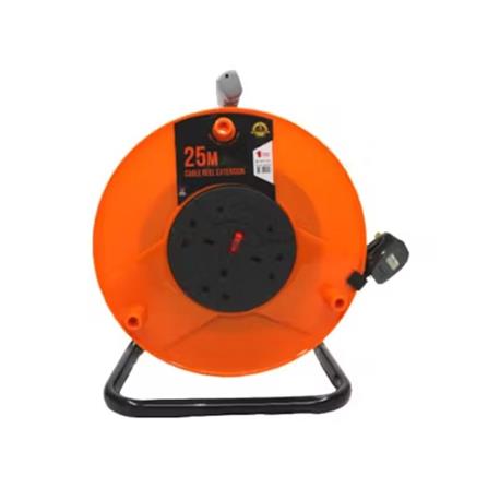 3 WAY 25 METER BIG REEL EXTENSION BRE990-25 ZEATAR ORANGE