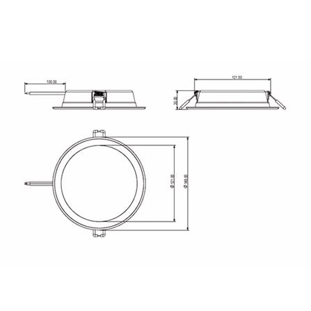 PANASONIC DOWNLIGHT NNV76034WE1M 3G 12W 3000K 960IM 5-INCH WARM WHITE