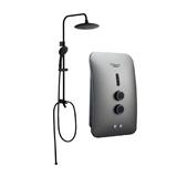 RUBINE SHOWER HEATER NON PUMP WITH RAIN SHOWER RWH-STE350N-RMPM PEWTER METALLIC