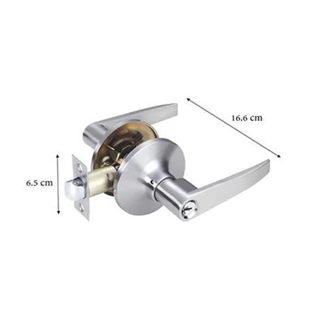 AZLE STAINLESS STEEL ENTRANCE LEVER 410 SILVER