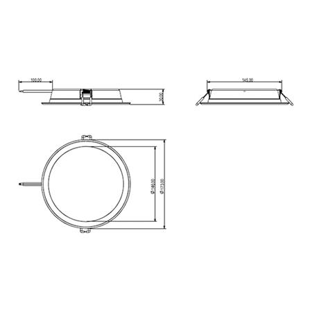 PANASONIC DOWNLIGHT NNV76066WE1M 3G 15W 6500K 1275IM 6-INCH COOL DAYLIGHT