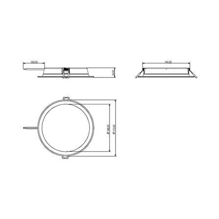 PANASONIC DOWNLIGHT NNV76037WE1M 3G 18W 3000K 1530IM 6-INCH WARM WHITE