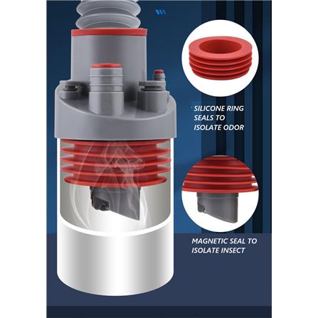 COSSY PLUS DRAIN CONNECTOR RED GREY
