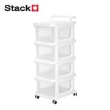 4-DRAWER STORAGE CART STACKO DEW 38X30X86.5CM CLEAR [EXCLUSIVE FROM HOMEPRO THAILAND]