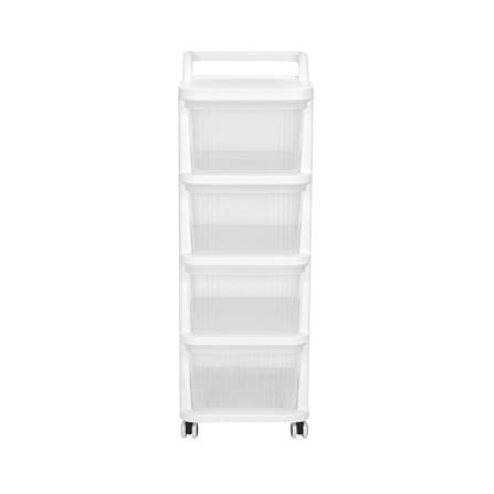 4-DRAWER STORAGE CART STACKO DEW 38X30X86.5CM CLEAR [EXCLUSIVE FROM HOMEPRO THAILAND]