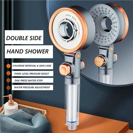 COSSY PLUS HAND SHOWER CP-DR TWO SIDE CHLORINE REMOVAL 3 MODE HIGH PRESSURE WITH 3 FILTER