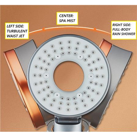 COSSY PLUS HAND SHOWER CP-DR TWO SIDE CHLORINE REMOVAL 3 MODE HIGH PRESSURE WITH 3 FILTER