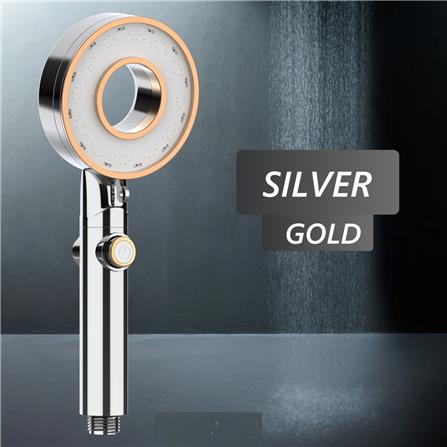 HAND SHOWER CP-DR2-S 3 MODE HIGH PRESSURE SILVER, GOLD