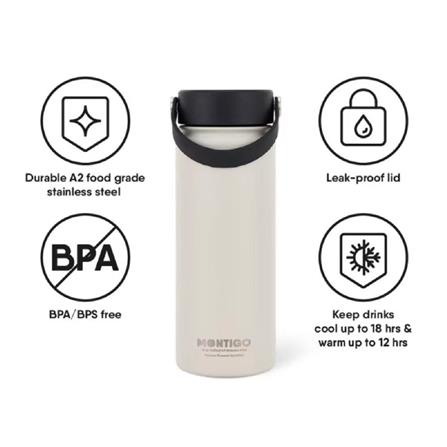 MONTIGO 18OZ ACE BOTTLE 530ML STONE SANDSTONE