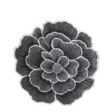 KECH PLACEMAT FLOWER SHAPE 38CM -BLACK/SILVER
