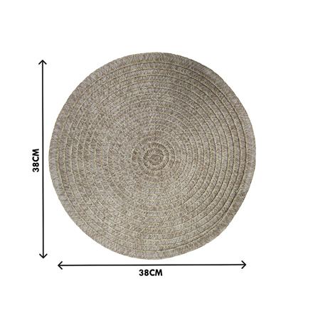 KECH PLACEMAT ROUND 38CM - LIGTH BROWN