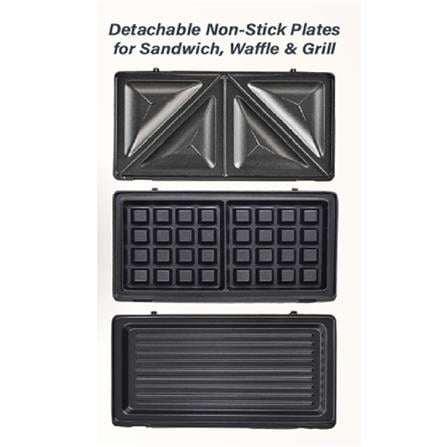 HANABISHI SANDWICH MAKER HA5563 850W WAFFLE/GRILL/SANDWICH