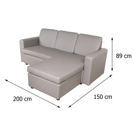 3-SEATER L-SHAPED SOFA FURDINI RALPHS GREY [EXCLUSIVE FROM HOMEPRO THAILAND]