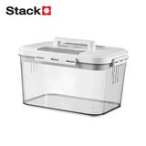 STORAGE BOX WITH HANDLES STACKO MEDICAL SIZE S 28X20.5X16CM CLEAR