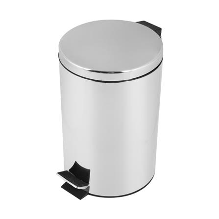 ROUND DUSTBIN PEDAL ACCO SILVEY 12L SILVER