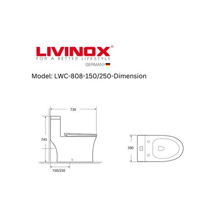 LIVINOX 1P TOILET LWC-808-150 TURBO TORNADO FLUSHING