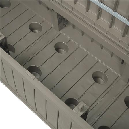 OUTDOOR STROAGE BENCH SPRING PORTOLA 3-SEATER LIGHT BROWN [EXCLUSIVE FROM HOMEPRO THAILAND]