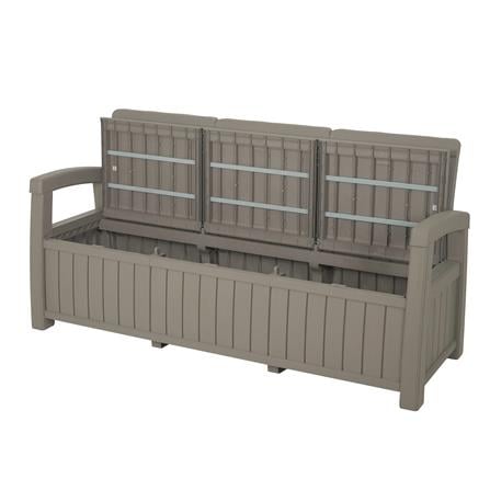 OUTDOOR STROAGE BENCH SPRING PORTOLA 3-SEATER LIGHT BROWN [EXCLUSIVE FROM HOMEPRO THAILAND]