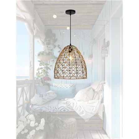 BRIGHT OBJECTIVE PENDANT LAMP 14070-1P-LB 300MM E27 LIGHT BROWN