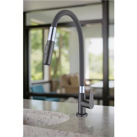 LIVINOX PILLAR SINK FAUCET WITH FLEXI SPROUT LT-GM101F GM