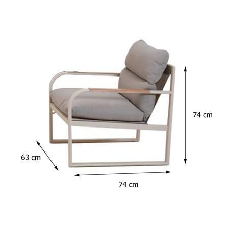 PATIO DINING SOFA SET SPRING LUTRICIA LIGHT GREY [EXCLUSIVE FROM HOMEPRO THAILAND]