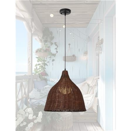 BRIGHT OBJECTIVE BO PENDANT LAMP 14016 CF 350MM E27 DARK BROWN