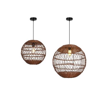 BRIGHT OBJECTIVE PENDANT LAMP 14076 DARK BROWN 380MM E27