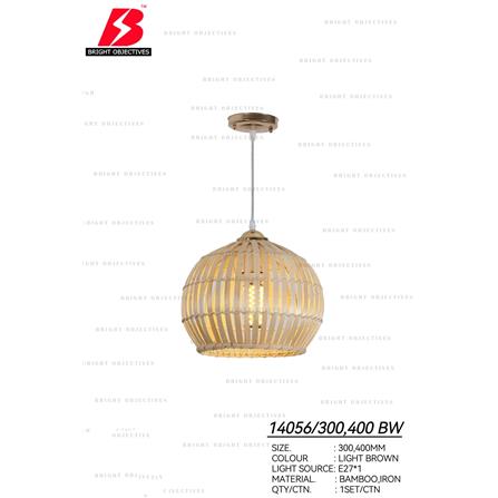 BRIGHT OBJECTIVE PENDANT LAMP 14056 BW 300MM E27 LIGHT BROWN