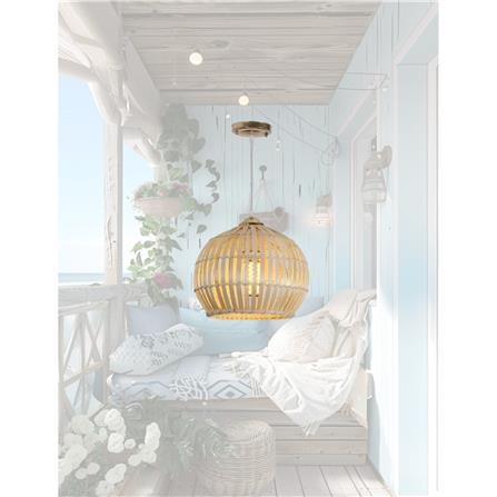 BRIGHT OBJECTIVE PENDANT LAMP 14056 BW 300MM E27 LIGHT BROWN