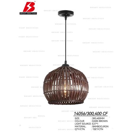 BRIGHT OBJECTIVE PENDANT LAMP 14056 CF 400MM E27 DARK BROWN